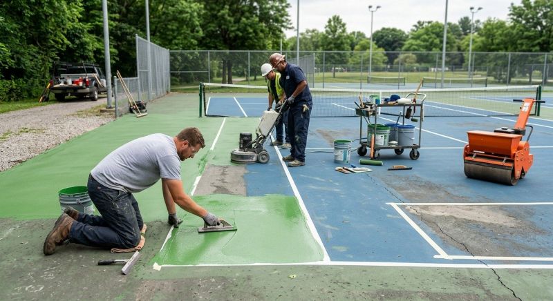 Tennis Court Repair Service in Tampa, FL